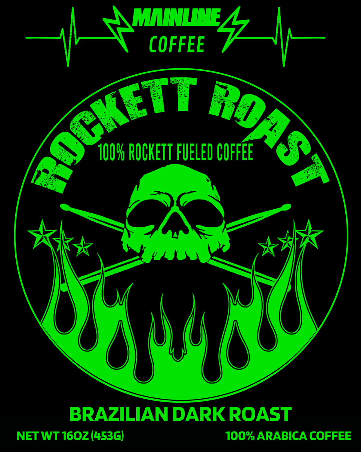 ROCKETT ROAST - Brazilian Dark Roast (1 Pound)